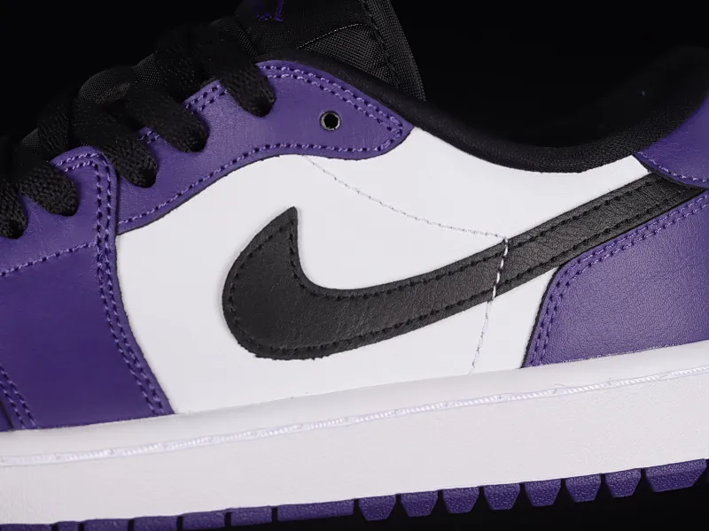 All categories Air Jordan Jordan series basketball shoes Air Jordan 1 Low G version pure original Air Jordan 1 Low Golf "White Purple" AJ1 Joe 1 new golf version white and purple color DD9315-105